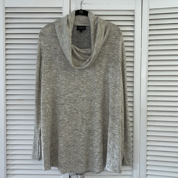 Lane Bryant Tops - Lane Bryant cowl neck metallic long sleeve top